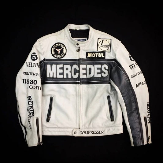 Mercedes Leather Jacket – Heatwear F1 Edition