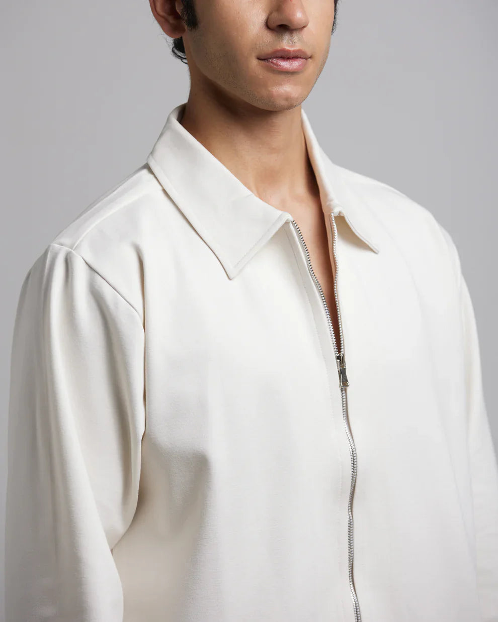 Classic Black Collar Leather Jacket – Heat Drop