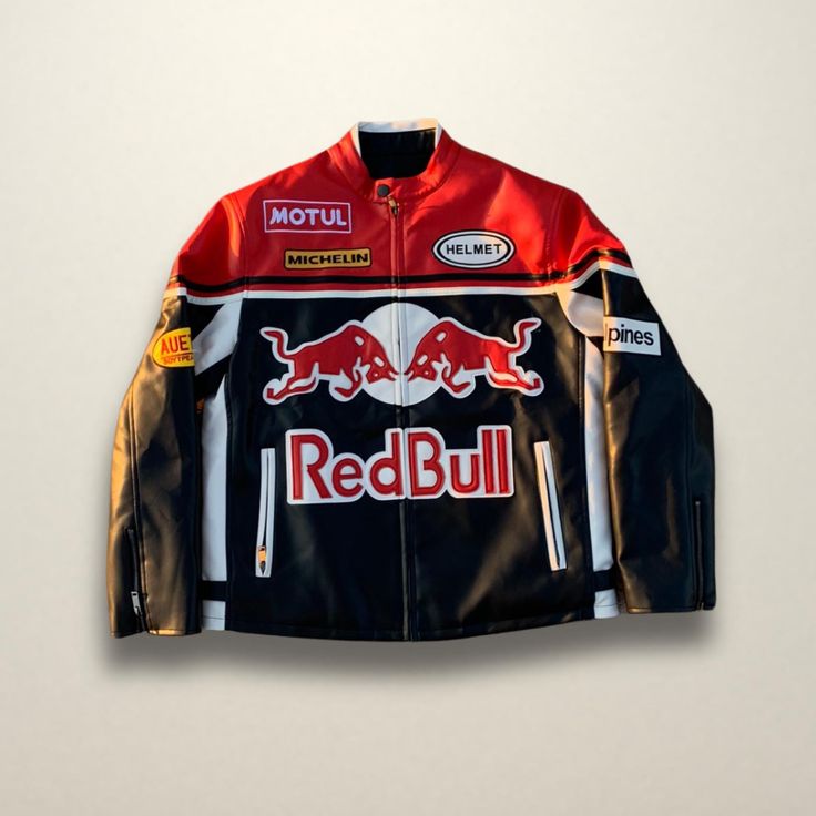 RED BULL LEATHER RACING JACKET - Heatwear F1 EDITION