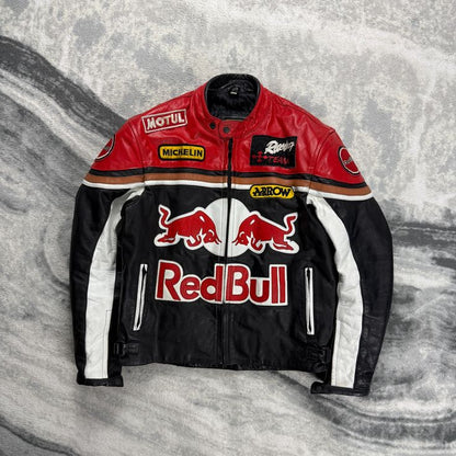 RED BULL LEATHER RACING JACKET - Heatwear F1 EDITION