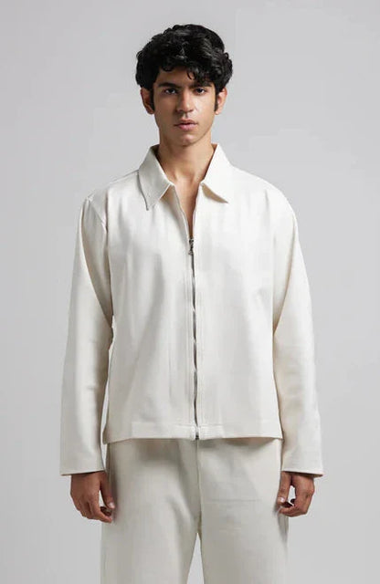 Classic Black Collar Leather Jacket – Heat Drop