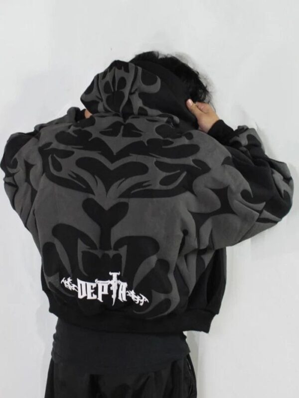 Tribal Shadow Depth Oversized Hoodie | Heatdrop® Stylish Streetwear