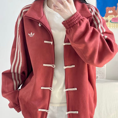 CNY-Inspired Premium Red Suede Streetwear Jacket - Heatwear