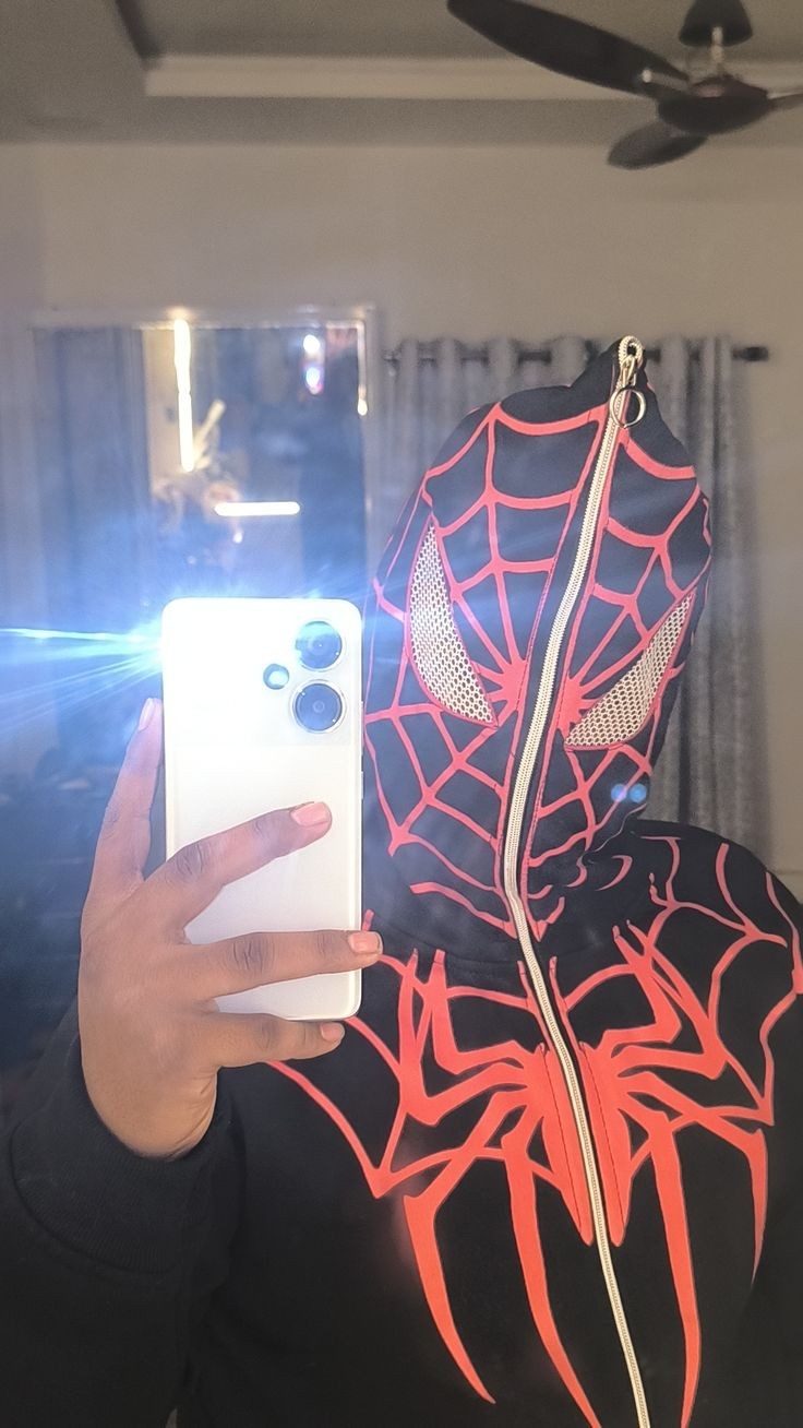 Black Spiderman Zipper Hoodie PRINTED - Heatwear