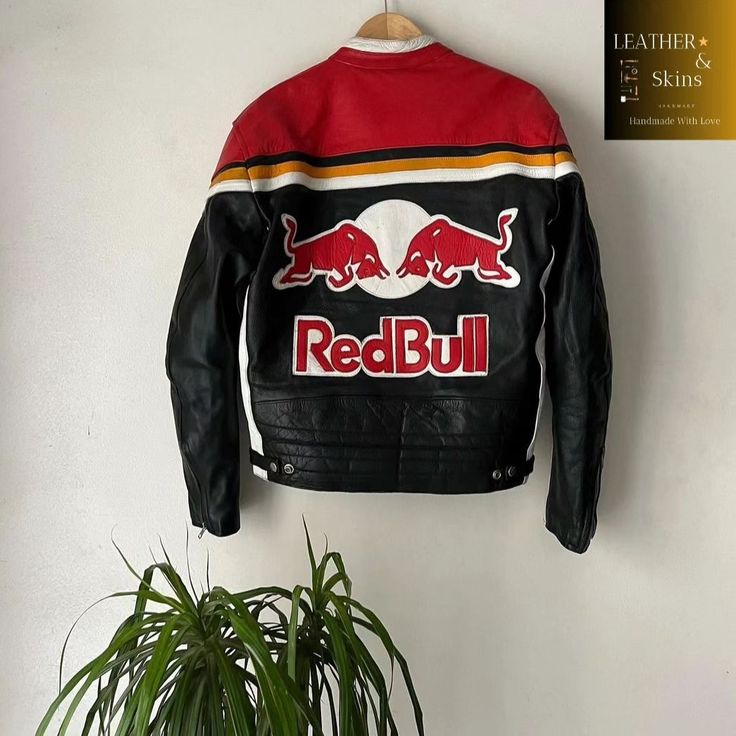 RED BULL LEATHER RACING JACKET - Heatwear F1 EDITION