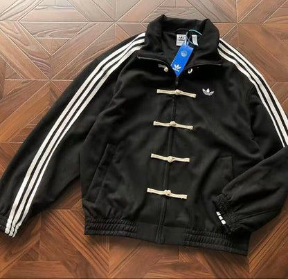 CNY-Inspired Premium Black Suede Streetwear Jacket - Heatwear